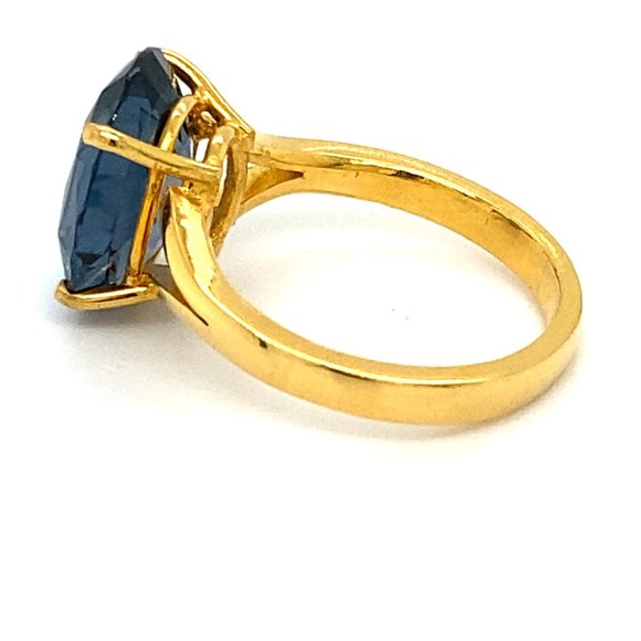 GIA Certified Blue Spinel 6.11ct Solid 22K Ring - Picture 6 of 9